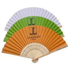 BSBH  Custom Printing Paper Foldable Bamboo High Quality Personalized Hollow Flat  Bamboo Hand Held Fans