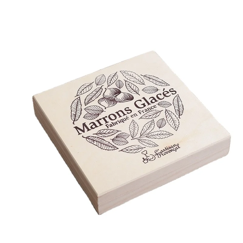 Дешевая деревянная подарочная коробка шоколада с крышкой-подарочная конфет твердой древесины-