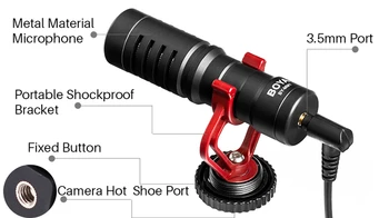 BY-MM1 Original BOYA BY-MM1 Cardioid Shotgun Microphone MIC for DSLR Camera Smartphone Camcorder BOYA Microphone detail image