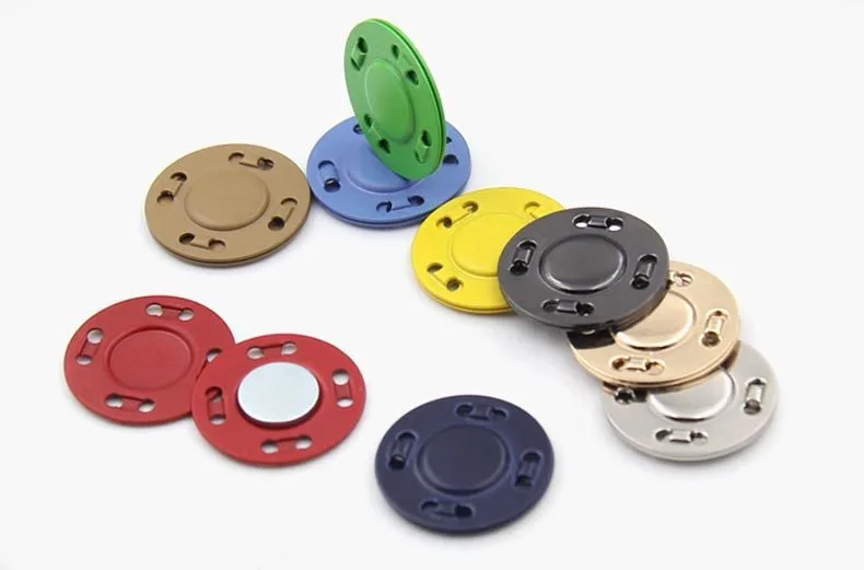 Custom Slim Hidden Invisible Snap Buttons Metal and Plastic Colored Magnetic Snaps for Bags and Purse Magically Painted