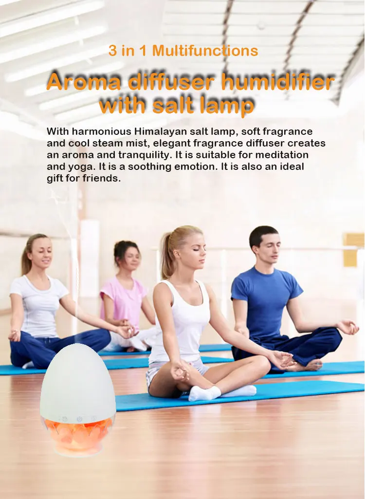 Himalayan Salt Lamp Diffuser,Ultrasonic Humidifier With Cool Mist And