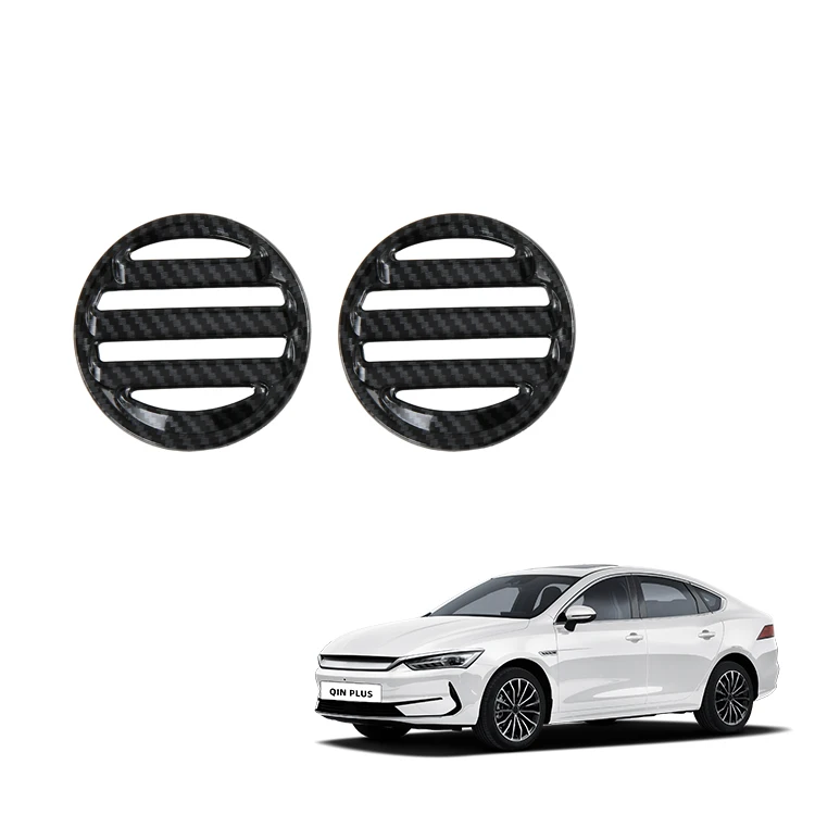 Front up Air Vent Cover for BYD Qin Plus Accessories ABS Carbon Fiber Pattern Air Outlet Condition Switch Interior Accessory