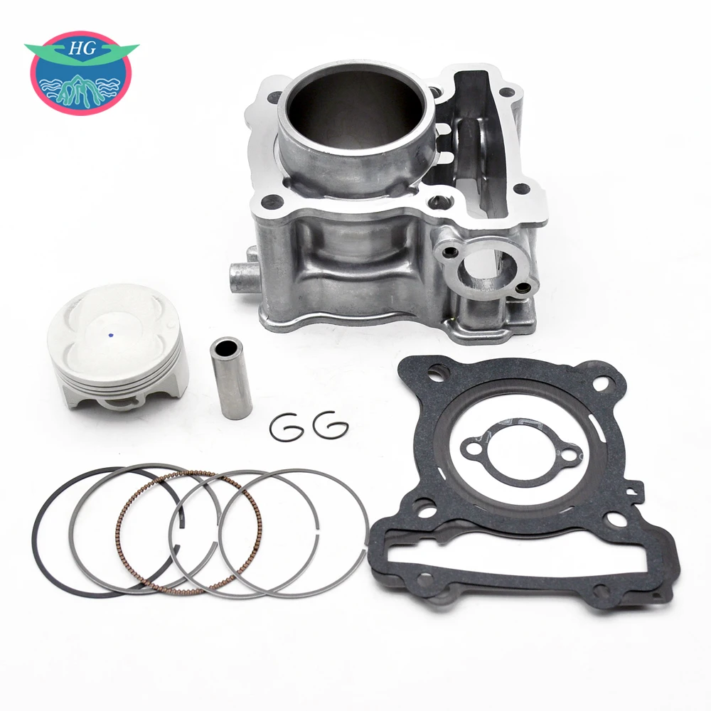 Haogang N155X NMAX155 Top End Rebuild Kit 58mm Bore 155CC Motorcycle Cylinder Piston Gasket for Yamaha 2019 B6H00 Type Aluminum