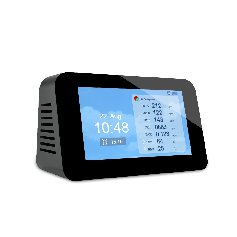 大気質モニター測定CO2 PM2.5 PM10 PM1.0 HCHO TVOC| Alibaba.com