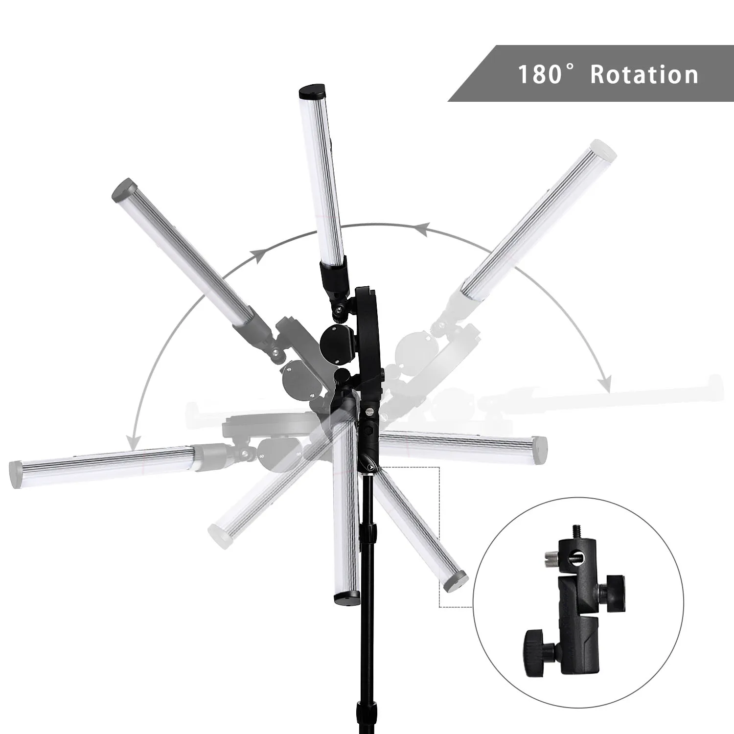 FOSOTO Portable LED Star Lantern DC 12V Waterproof Telescopic Rod OEM/ODM Outdoor Garden Lamp for Photographic Lighting