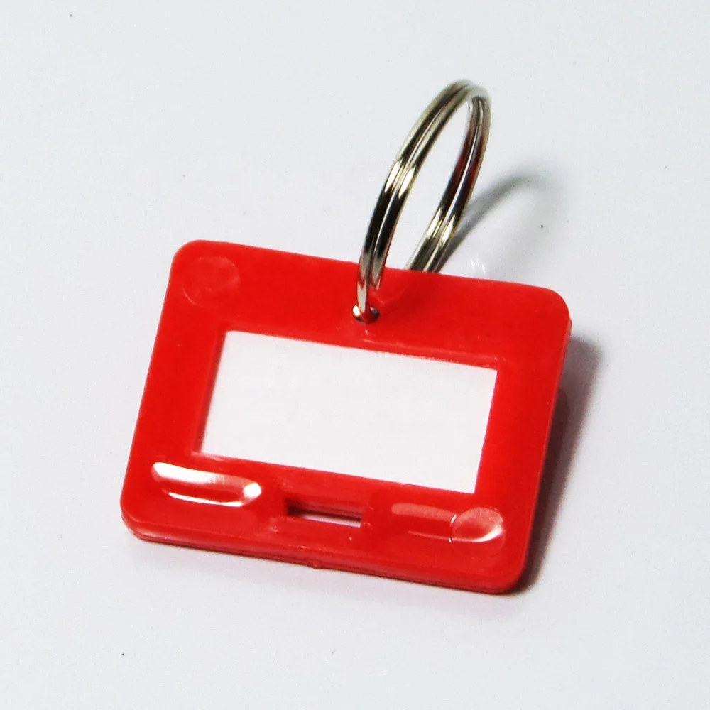 Mini Size Student Cheap Plastic Colorful pp Key Tag  Plastic Key Ring Tags