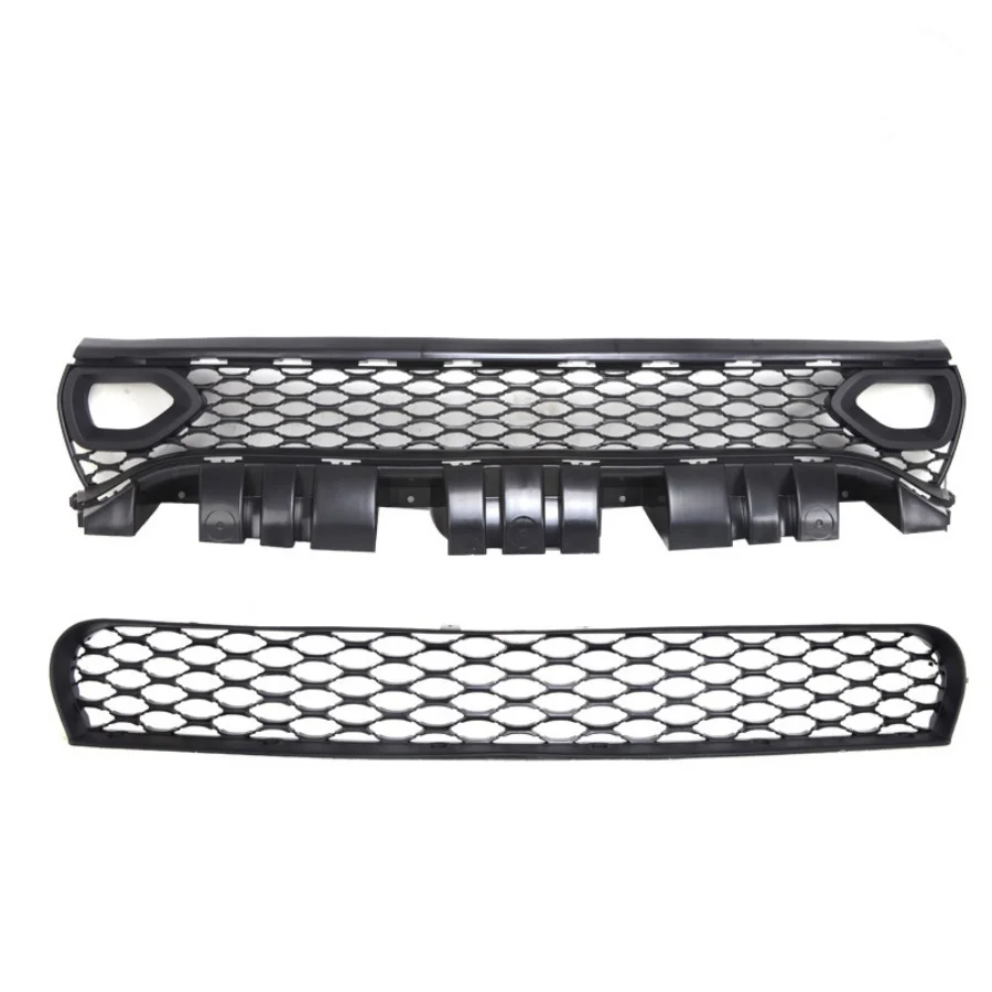 TIYPEOR Front Bumper Grille for 2019 SRT Dodge Charger SRT Bumper 2015 - 2023 2016 2017 2018 2021 Grille Fog Light Hole Hellcat