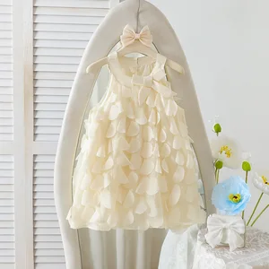 Children's Clothing Girls' Dress 2026 Summer Style Fashionable Princess O-Neck Eco-friendly A-line Regular Sleeve Knee