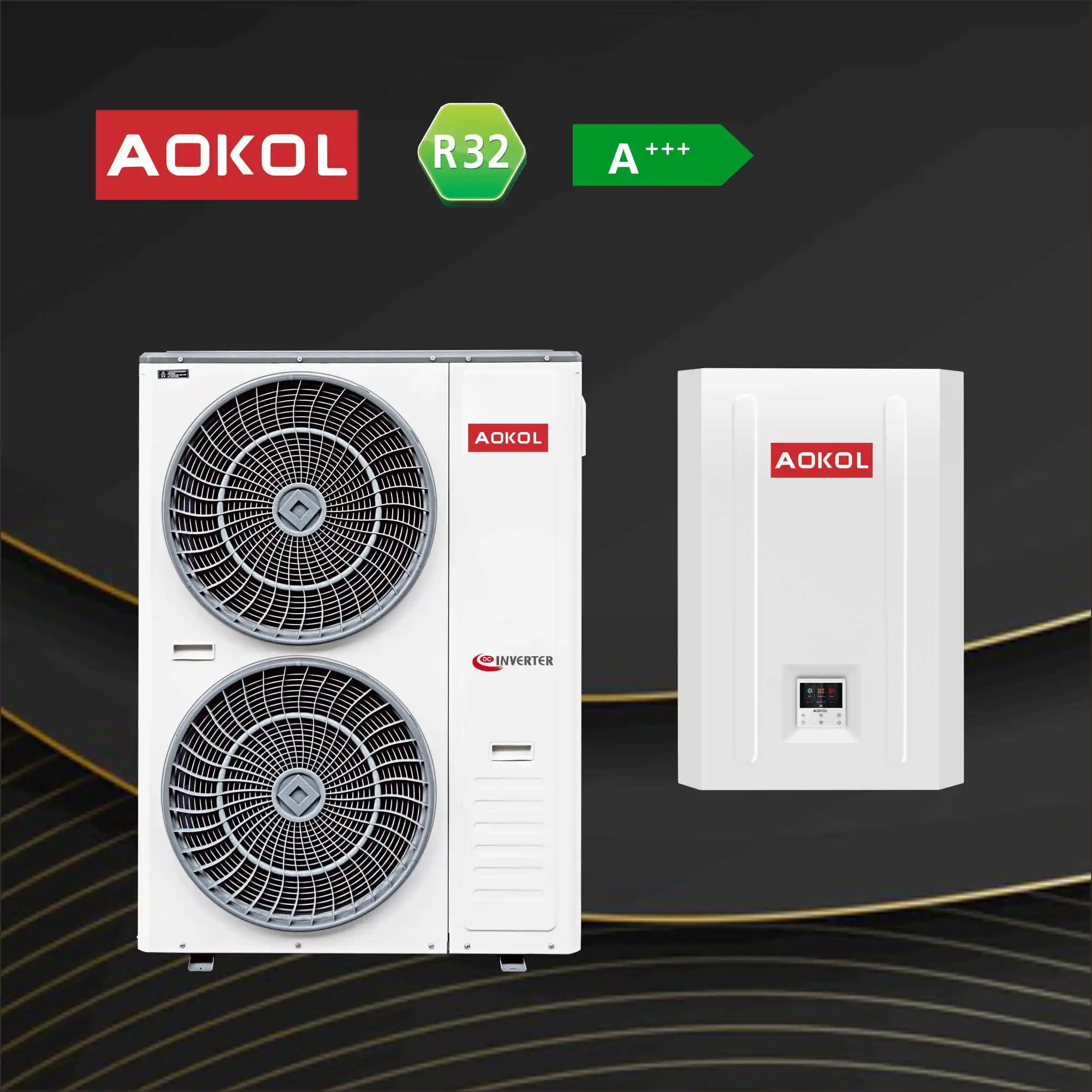 Belgium Russia Poland 15kw Heat Pump R32 Dc Inverter Evi Air To Water ...