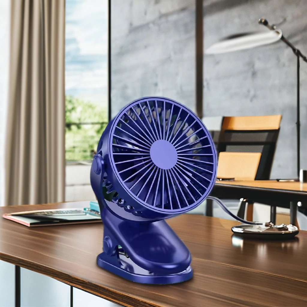 Pink Cute Wind New Big Wind Portable Clip Fan Mute Summer