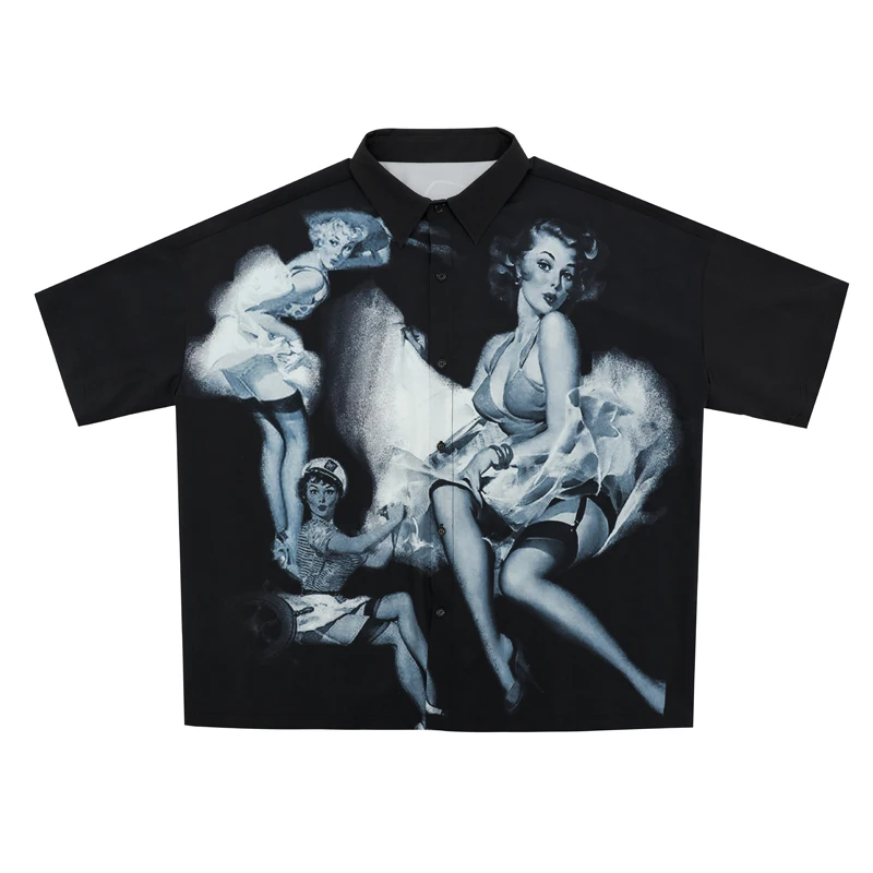 Dance Female Street Style Cool Black Short Sleeve Streetwear Tshirts Men Custom Printing gallery 4