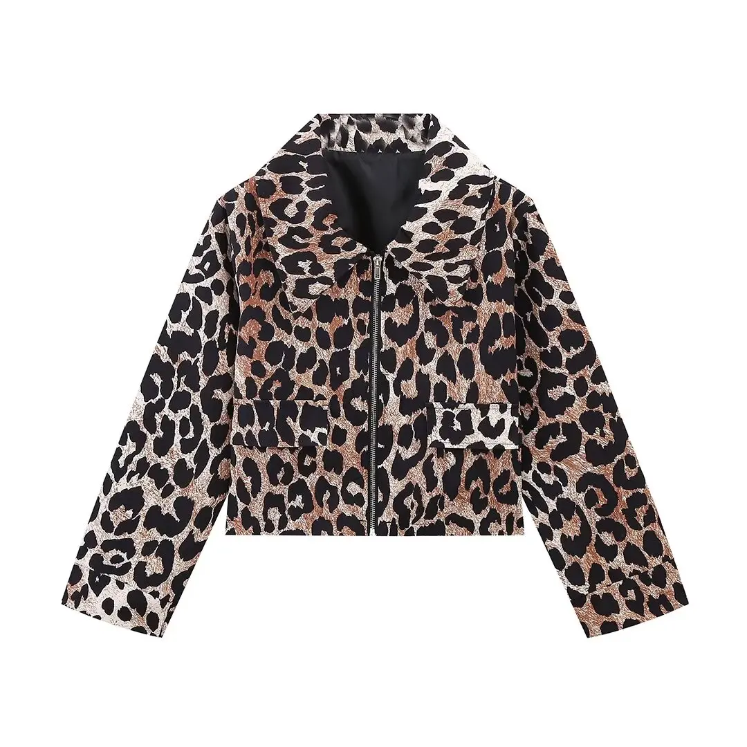 Myst za women s 2024 summer new fashion casual versatile leopard print