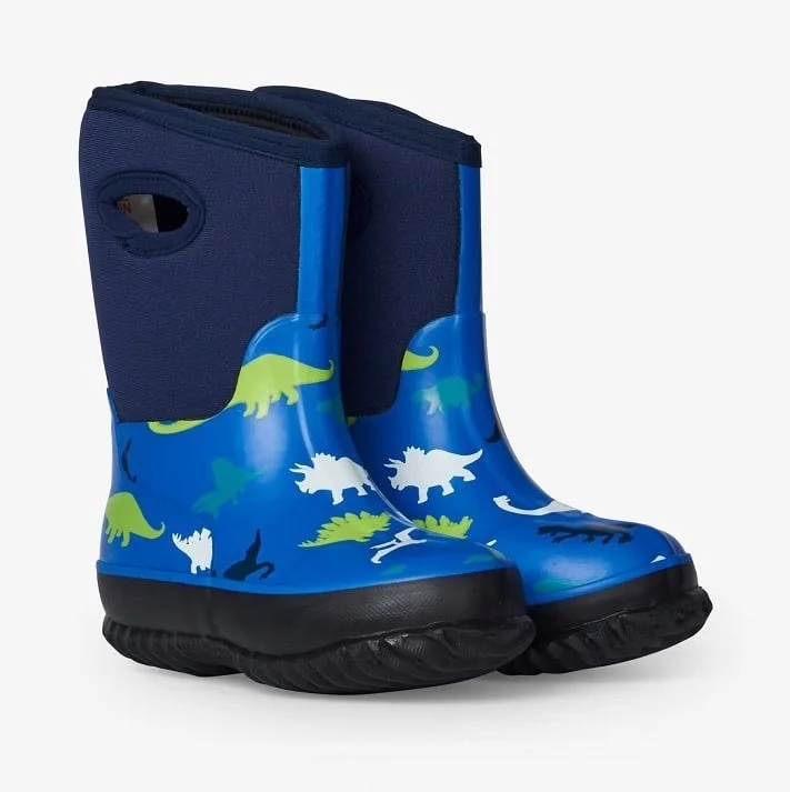 Детские неопреновые сапоги с принтом звезд для зимнего снега