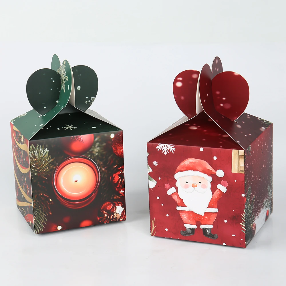 Tilpassbar hvit kardpapir-eske med myk bretting – Gavepakking for juleepler – Unik og stilfull gaveeske