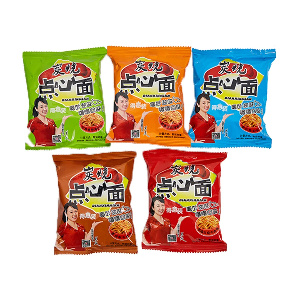 Китайское производство высокое качество низкая цена 25 г хрустящая лапша закуска быстрого приготовления со вкусом тушеной говядины