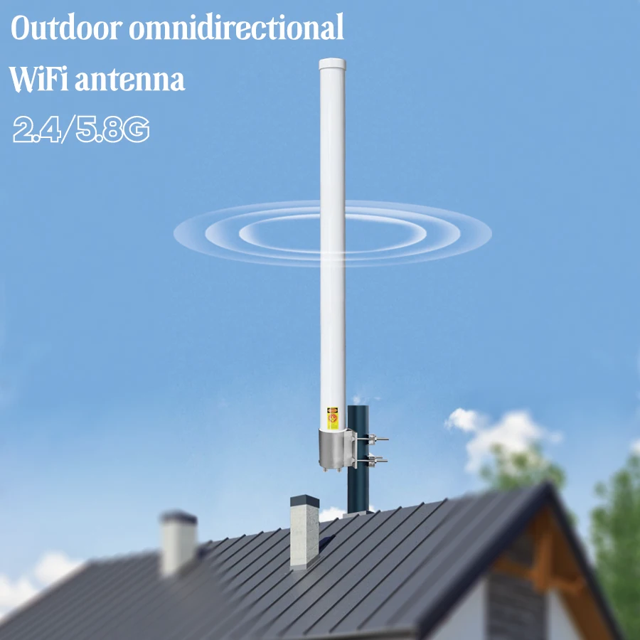 High gain 10dBi wi-fi omni directional long range wifi 2.4g outdoor wireless 2.4ghz external antenna for hotspot 50km 360