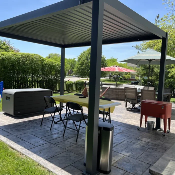 product hangzhou minglei new design aluminum roof pergolas garden retractable outdoor pergola-82