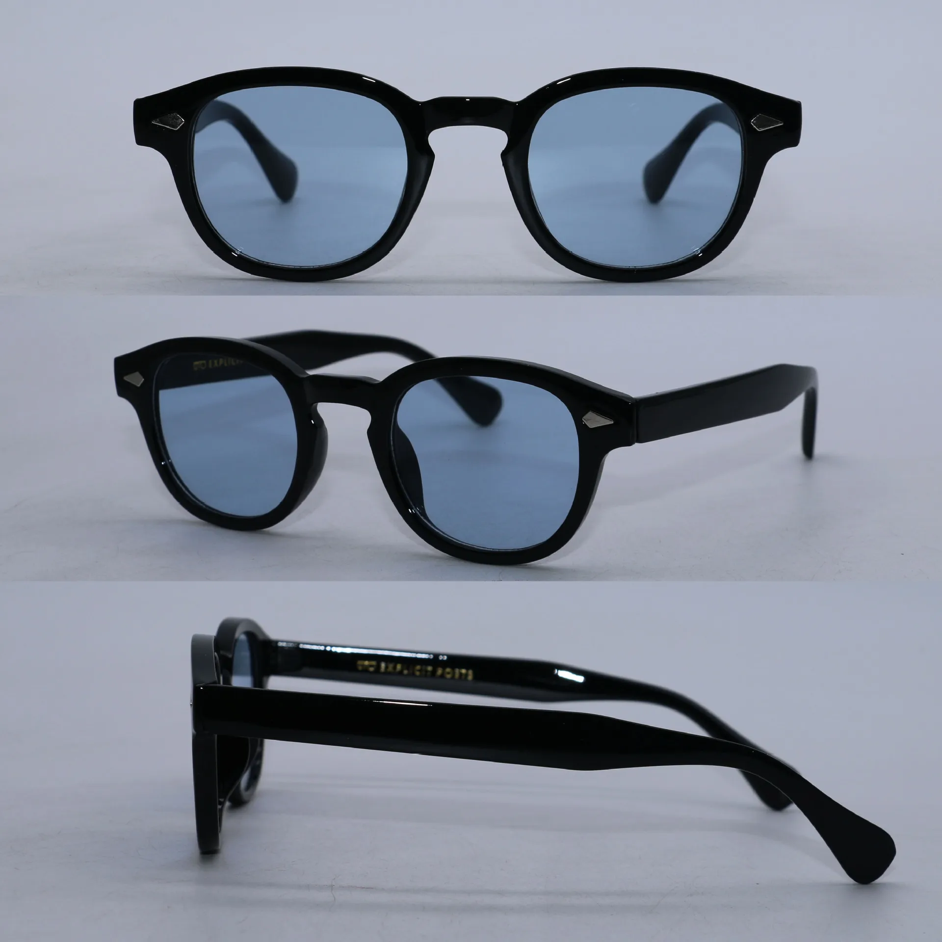 Men Quality Blue Fashion Retro Sunglasses Woman Brand Designer Vintage ...