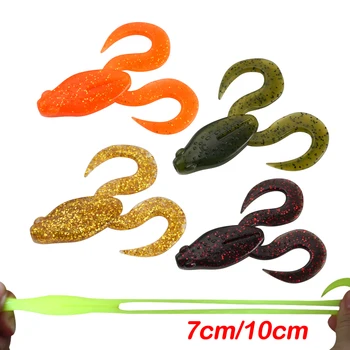 TPR Soft Bait 7cm 4pcs/10cm 3pcs 8.5g/15.3g Floating Freshwater Frog Lure 4pcs/10pcs Ocean Boat Fishing Artificial Soft Bait – Soft Lure – view 2