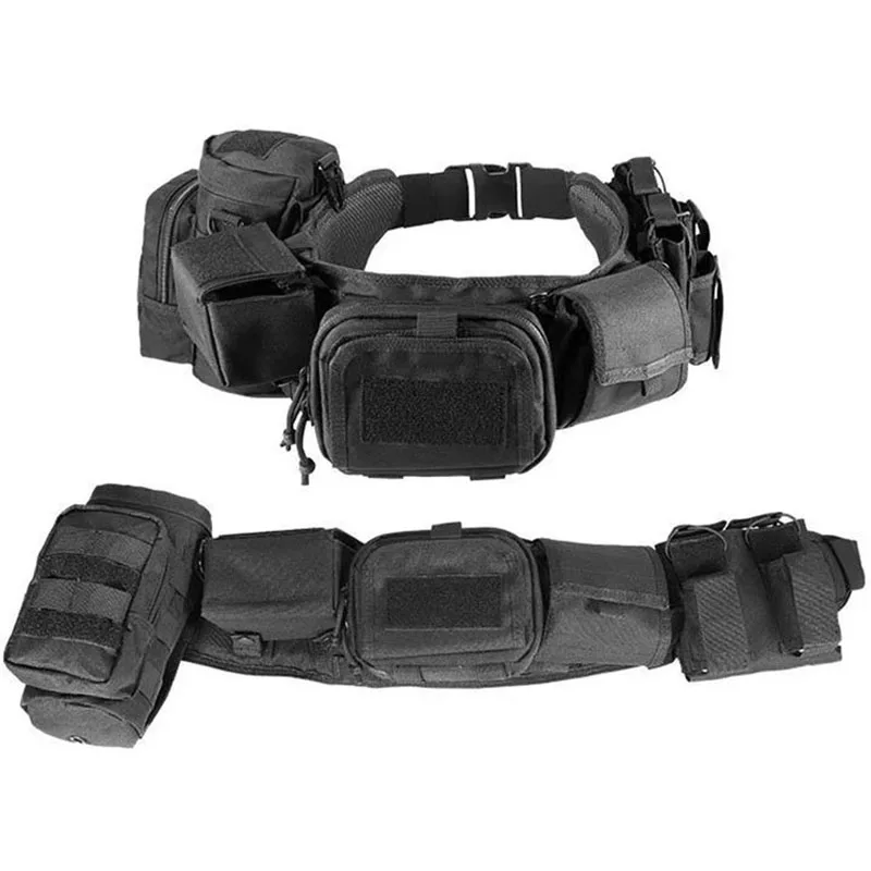 High Quality Premium Breathable Pockets Pouches Gear Hunting Multifunctional Waist Security Tactical Belt Padded Tactical Belts