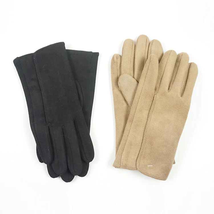 Wholesale Winter Thick Warm Women Fake Fur Gloves Suede Gloves