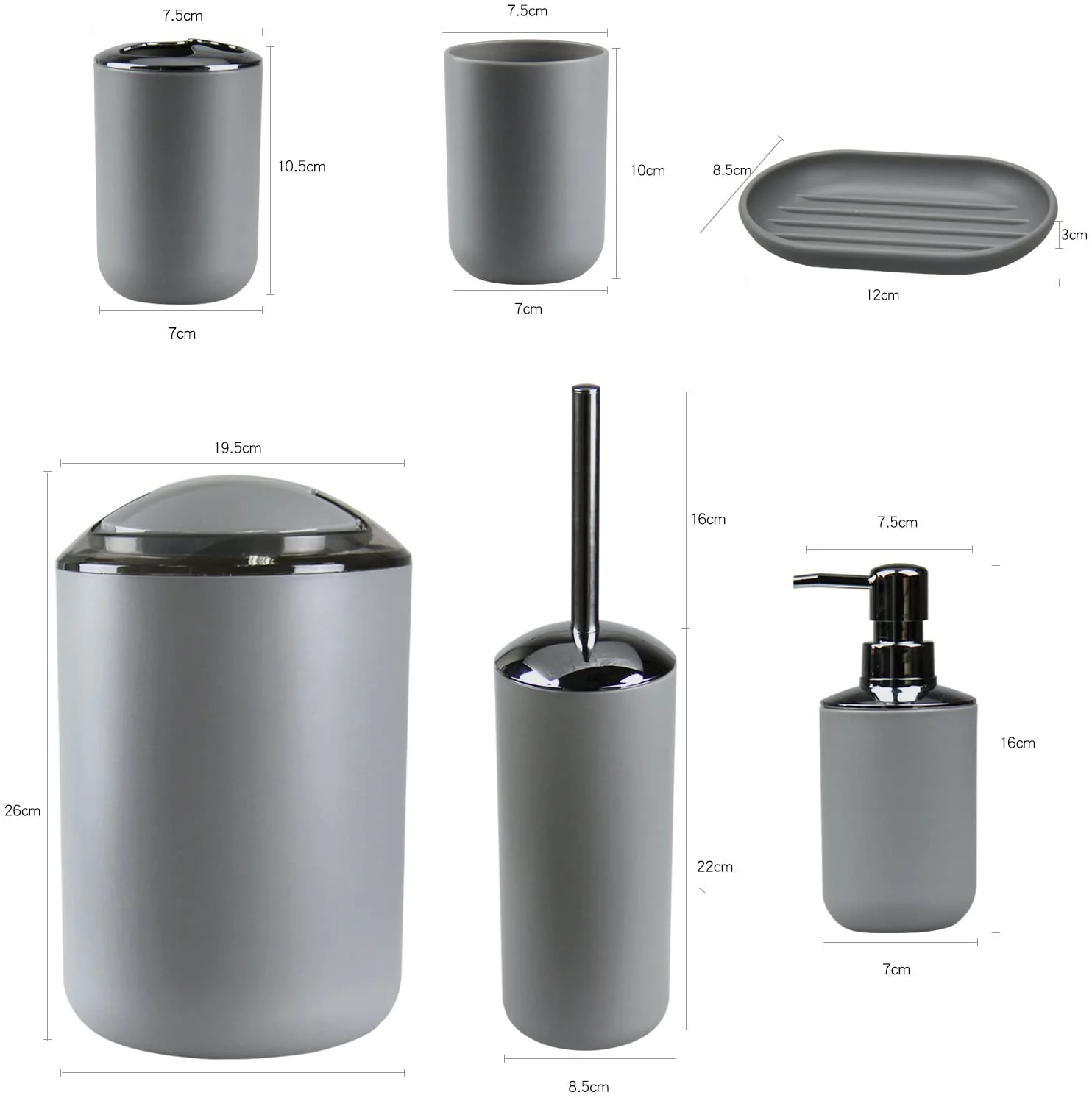 Bathroom Accessories Set 6pcs Plastic Bathroom Accessories Set Buy 6