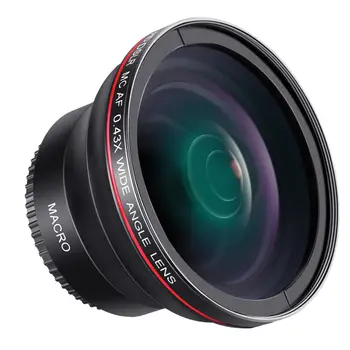 Neewer 52MM 0.43X HD Wide Angle Lens Macro Close-Up Portion Lens No Distortion Digital High Definition for  DSLR Camera