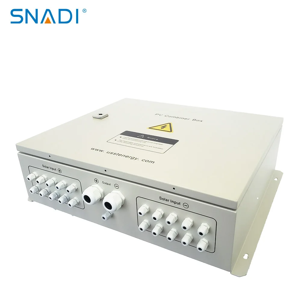 PV Combiner Box IP65 lightning protection PV Array 6 in 2 Out 250VDC DC Solar Combiner Box
