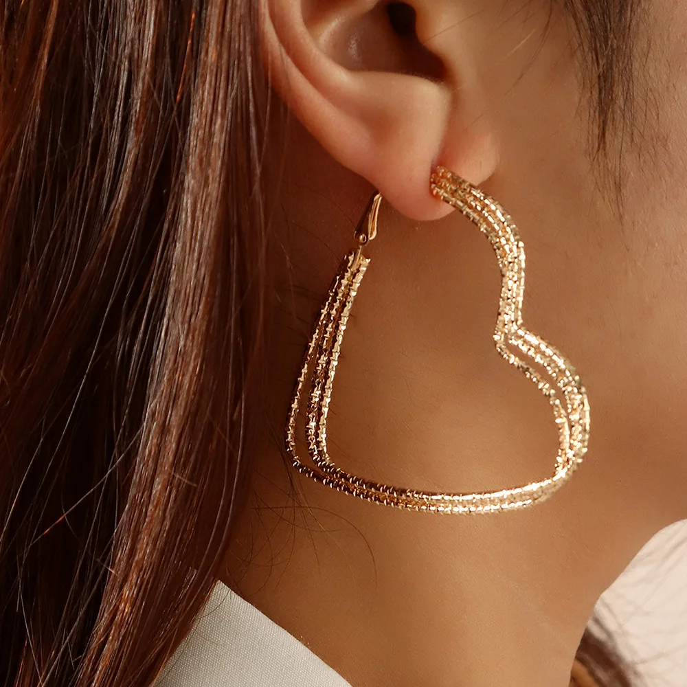 fashion heart earrings