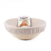 Round basket with cloth cover