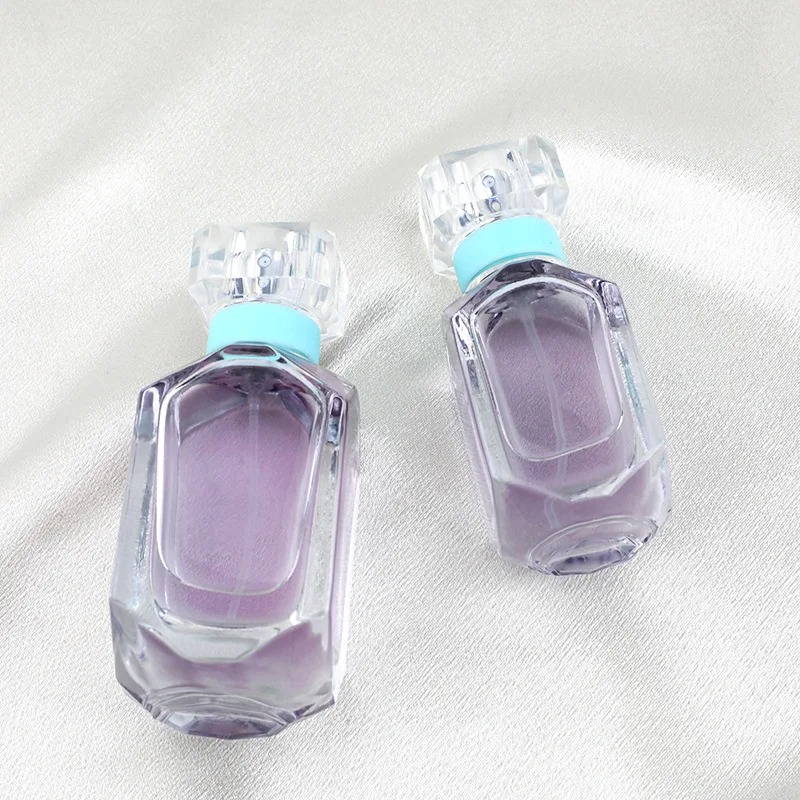 For MUB Square Shape Glass Perfume Bottle 30ml & 50ml with Screw Neck