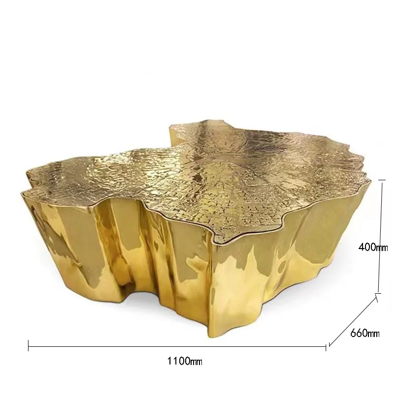 Light Luxury Gold Console Table  Coffee Table Steelconsole Table Gold Living Room Hotel Club Opposite Sex Luxury Gold