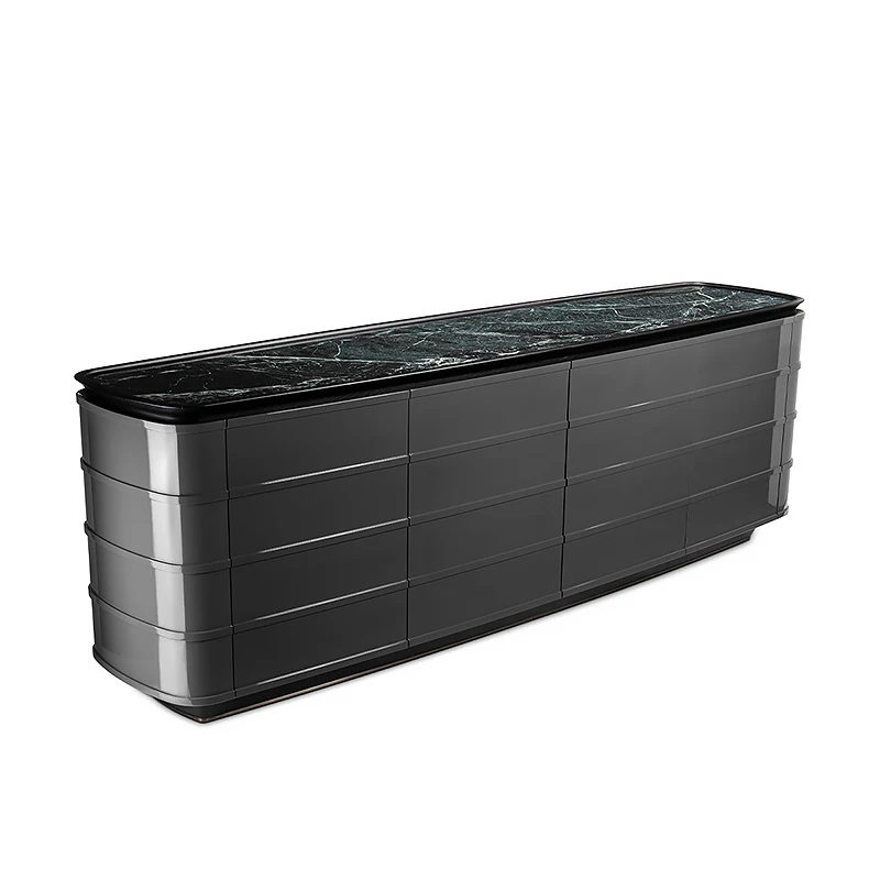 Modern Minimalist High-End Designer Storage Cabinet TV Stand for Villa Living Room With Marble Entrance Postmodern Sideboard