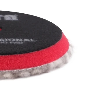 SPTA 3 Inch 1Pc V2.0 Medium Cut Short Wool Polishing Pad RO/DA Polisher Buffing Pad for Car Polisher Remove 1500# Sanding Marks