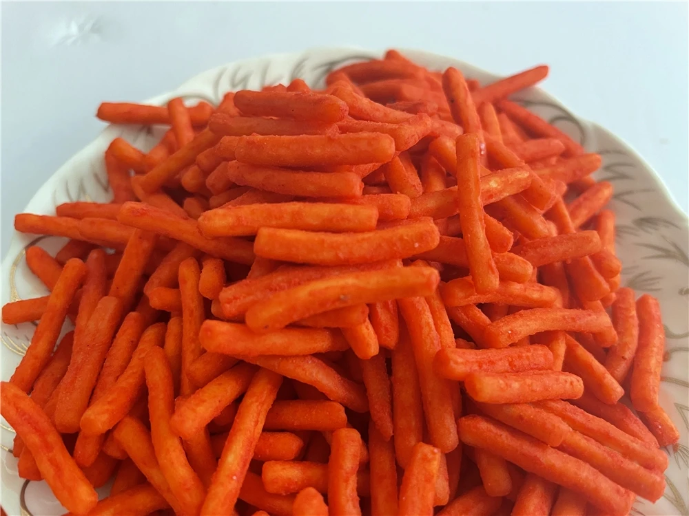 Thailand specialty crispy, puffed food Asian leisure Cracker snacks red strips Red Snacks supplier