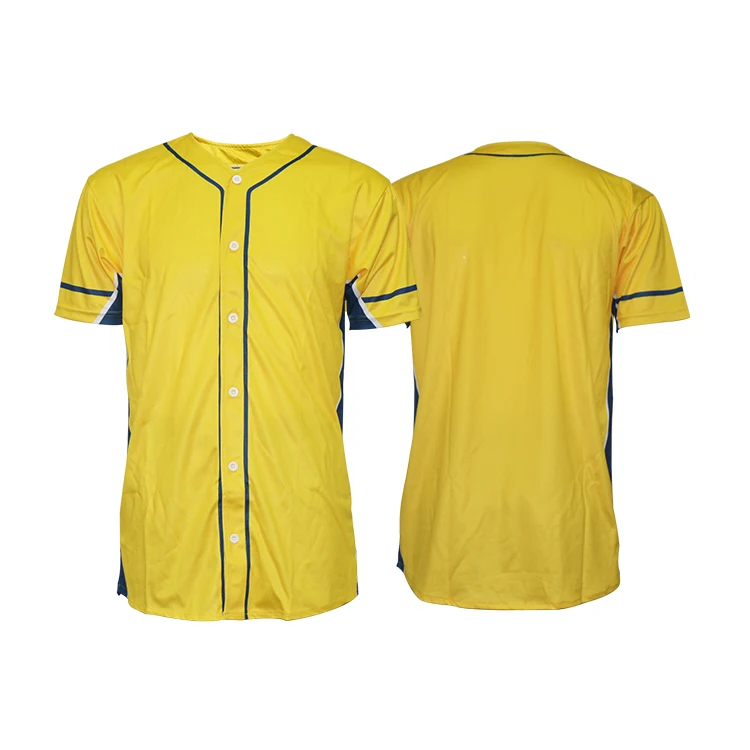 plain yellow baseball jersey