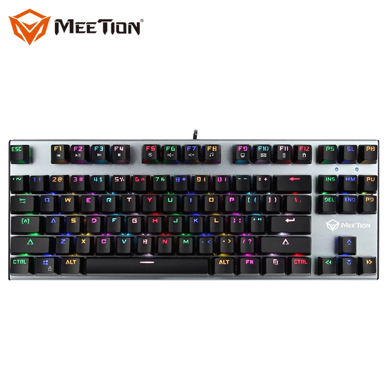 For MeeTion OUTEM MK004 Mini Programmable RGB LED Backlit Gaming Mechanical Keyboard 87 Keys PC Gamer Numpad with Tenkeyless