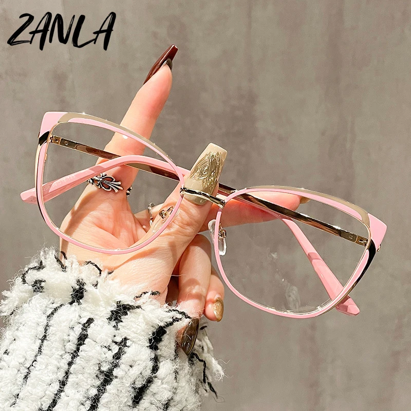 2024 ZANLA Eyeglasses - Luxury Golden Frames with Blue Blocking