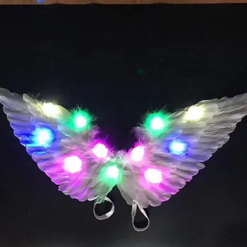Children's Toys Customized New LED Luminous Little Butterfly Fairy Feather Angel Wings Hot Products