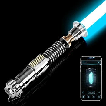 Popular Aluminum Lightsaber Toy Rechargeable Light up Toys Smooth Swing Metal Hilt Rgb Lightsaber