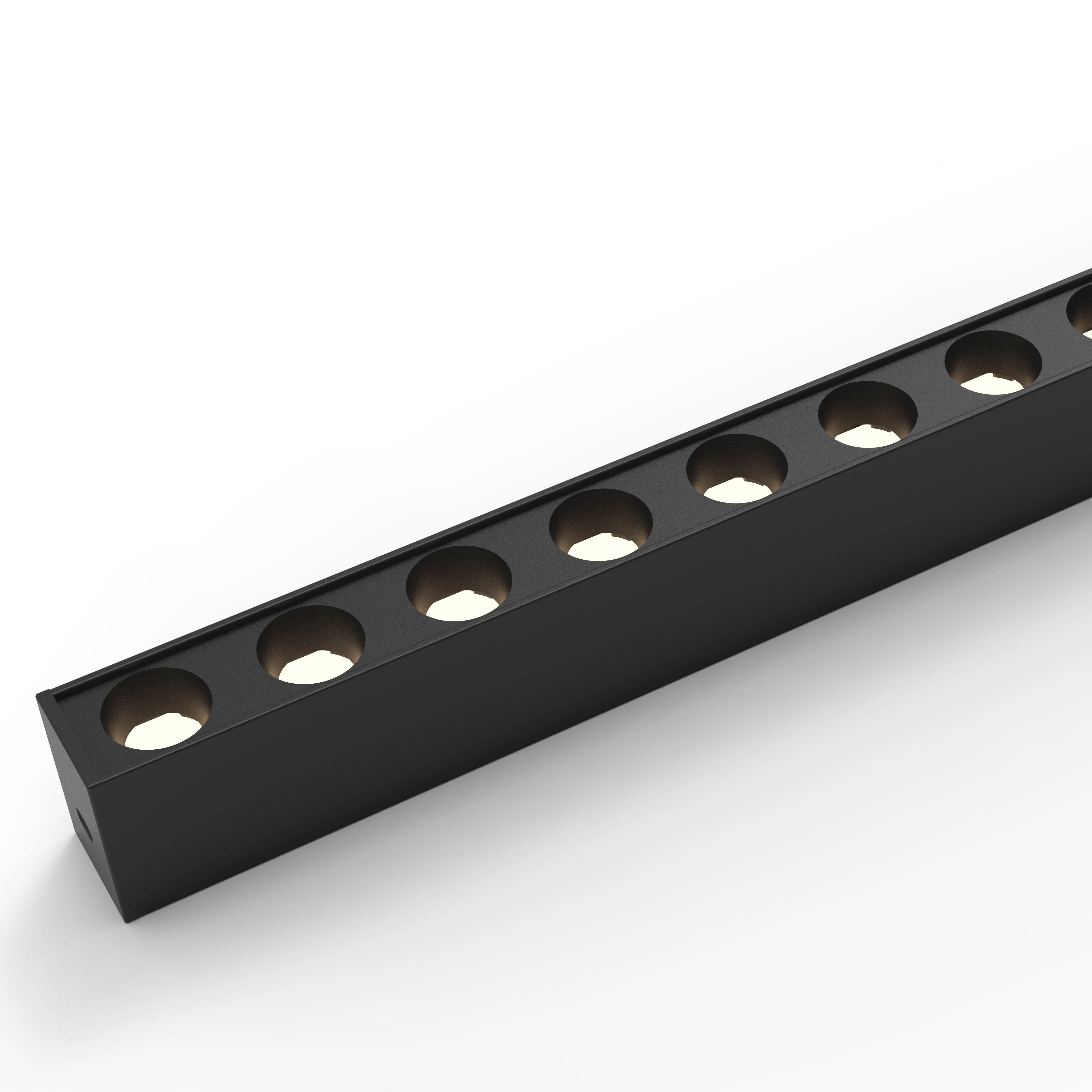 New Hot Sale Black Aluminum Anodized Profile Led Linear Light With Optic Lens for