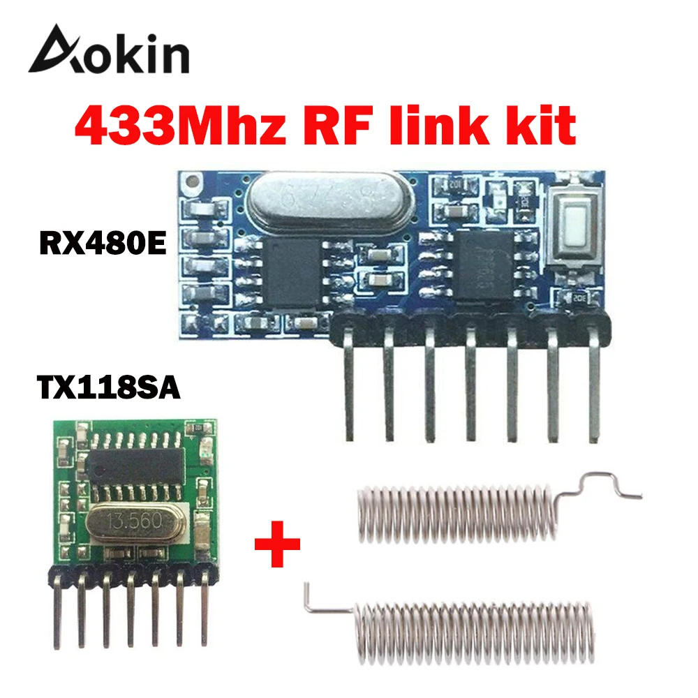 433MHz RF RX480E receiver Transmitter module wireless remote control  4 channel Learning Code 1527 for arduino 433MHz RF RX480E