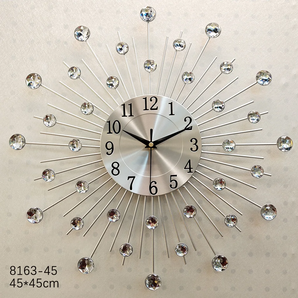 manufacturer Cross-border Creative Craft Clock Watch Iron Art Wall Clock Decoration Silent Quartz Clock