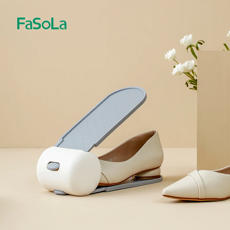 Многоярусная полка FaSoLa для хранения обуви бытовой шкаф компактный двухуровневый