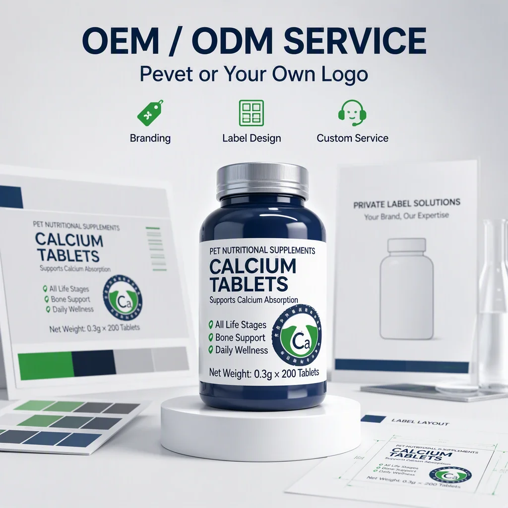 Pevet Pet Milk Calcium Tablets Calcium Supplement Supports Bone Development and Teeth Health for Dogs and Cats
