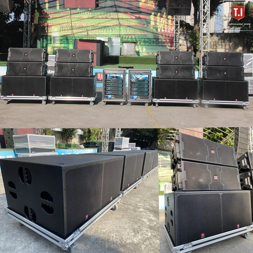 Line Array Sound System Speaker Outdoor Speaker Speaker Handle Ce Wood Modern LA212 Dual 12 Inches Ghxamp 2 Inch 24 Ohm 10w 3"