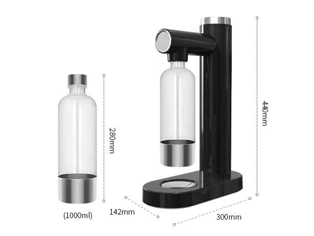 Sparkling Water Maker and Soda Streaming Carbonator Machine for Home Infuses Flavor While Carbonating Beverages
