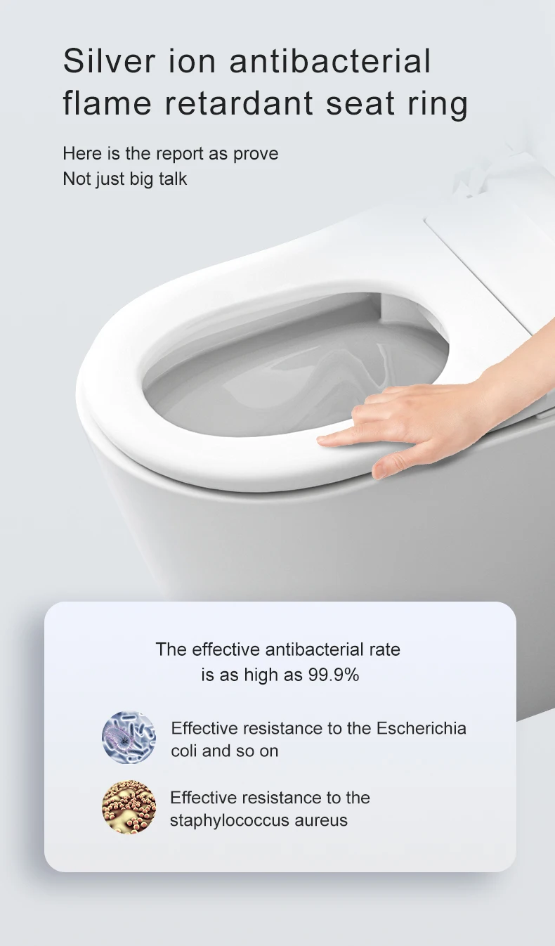 One piece smart bidet CUPC certification intelligent toilet bathroom wc commode automatic smart toilet factory