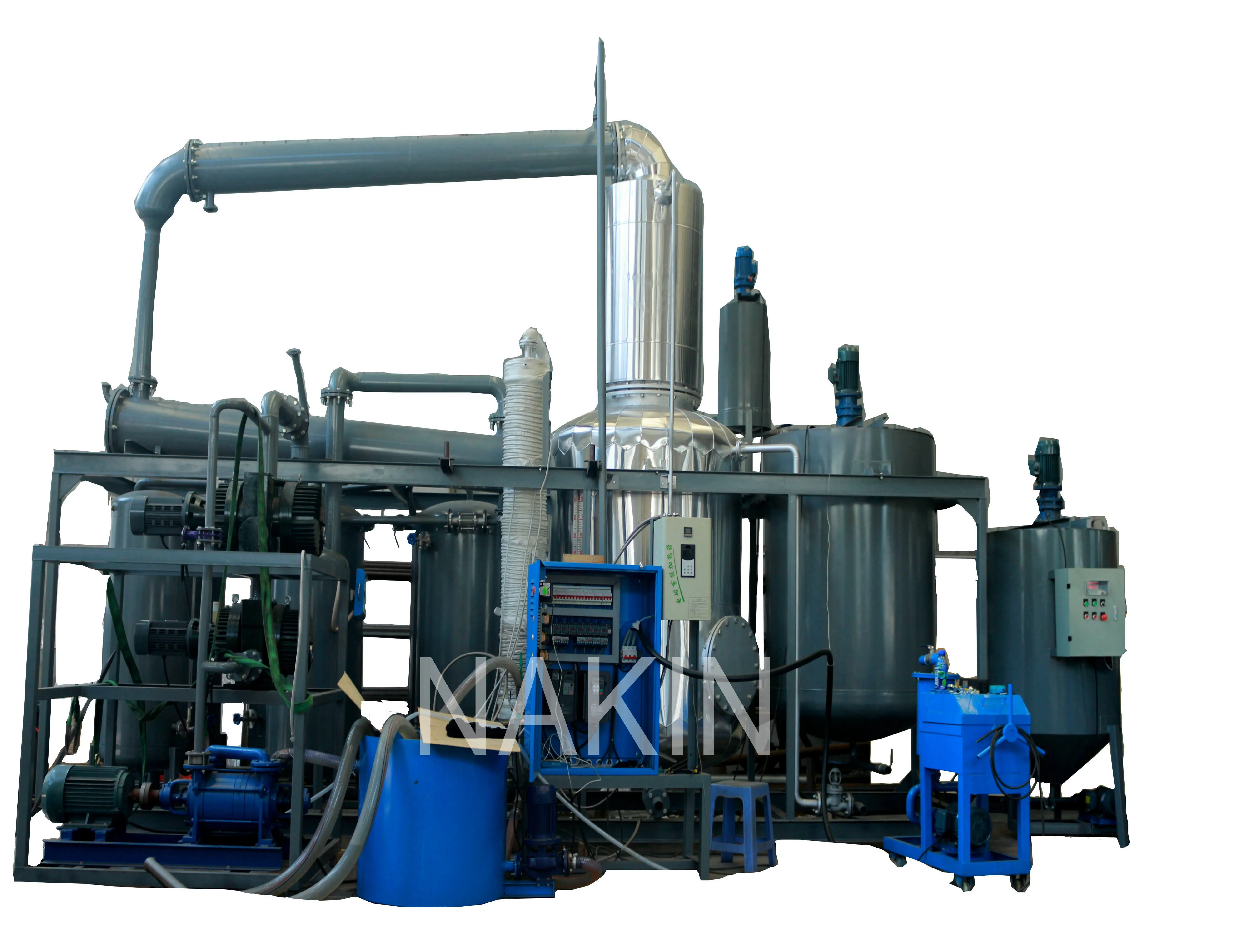 Mini Black Used Motor Oil Recycling Machine Waste Engine Oil to Base Oil Refinery Plant