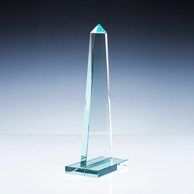 Commercial decoration custom blank crystal trophy Glass trophy factory